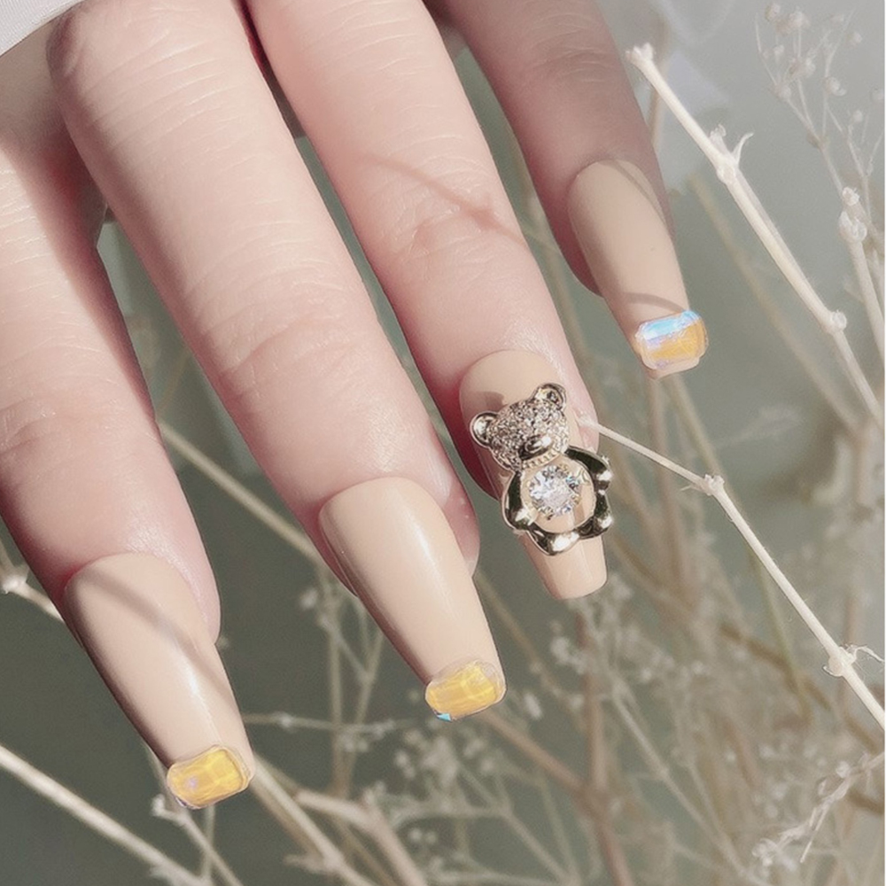 (Hàng Mới Về) Phụ Kiện Trang Trí Móng Tay Nghệ Thuật Hình Gấu 3d Diy