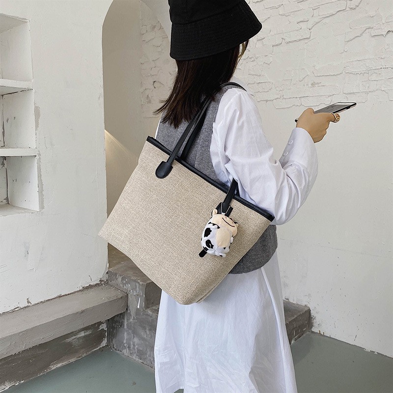 Túi đeo vai túi xách nữ CHEN, tui tote a4 đi làm vải canvas trơn style ulzzang Hàn Quốc TX43