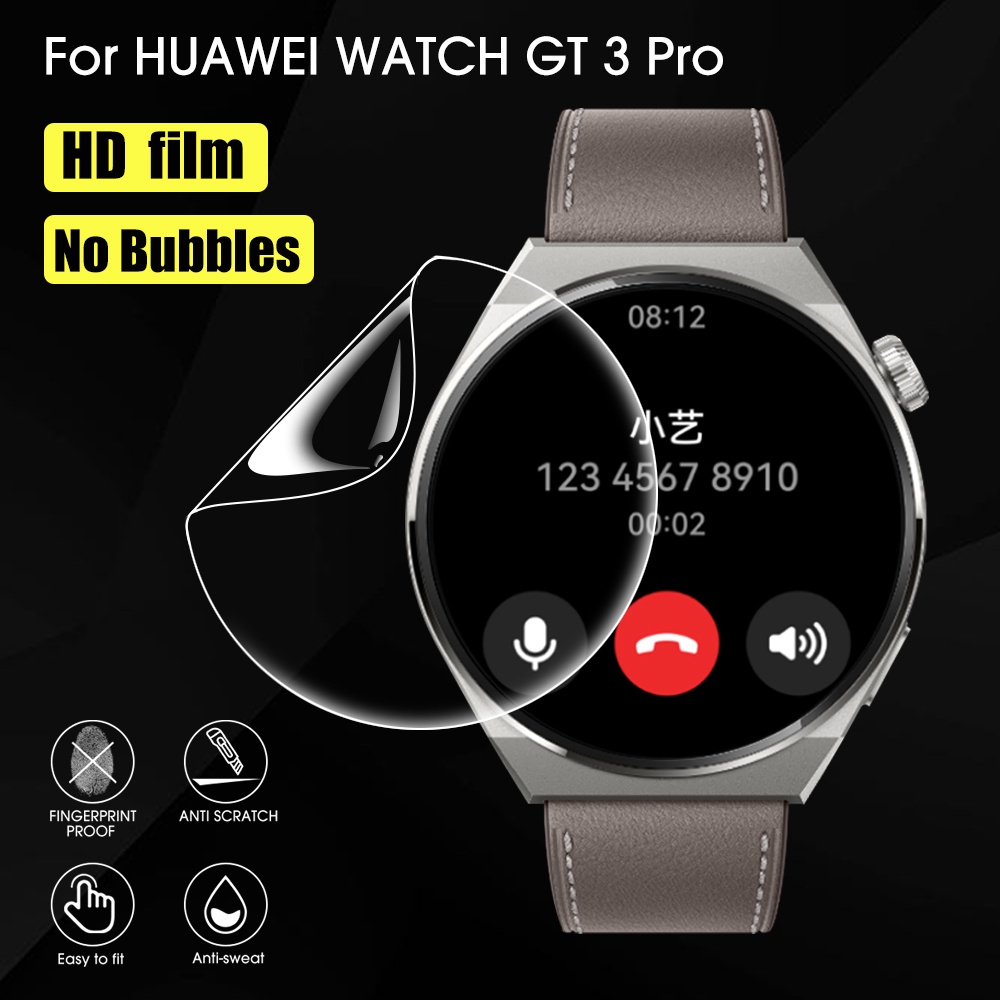 1 Kính Cường Lực 9D Viền TPU Dẻo Bảo Vệ Màn Hình Đồng Hồ Huawei Watch GT3 Pro 43mm 46mm /
