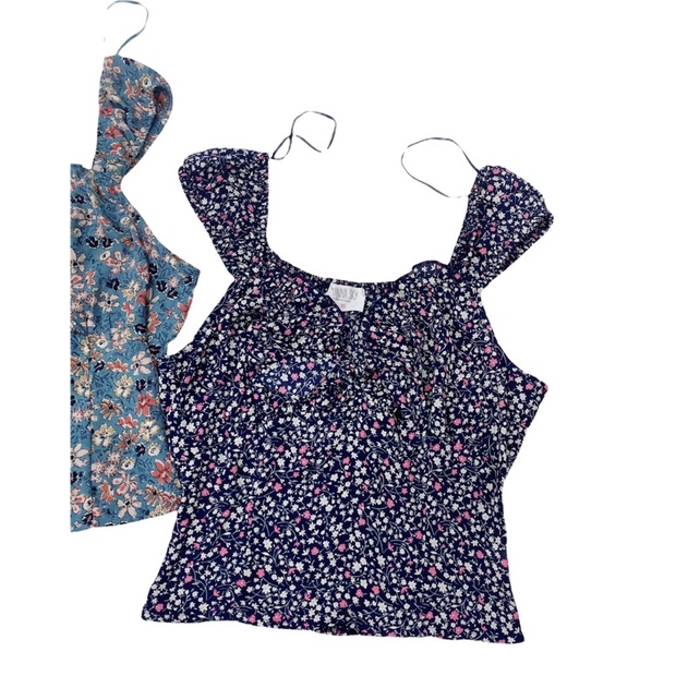 Áo croptop hoa nhí xuất dư xịn