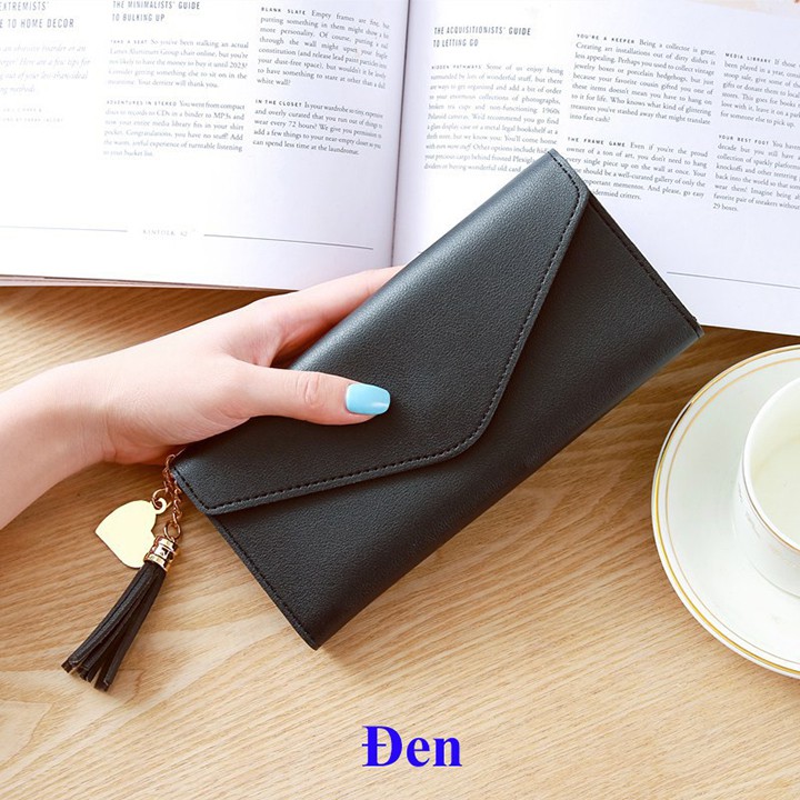 Ví nữ dài cầm tay khóa bấm phong cách hàn quốc VD1