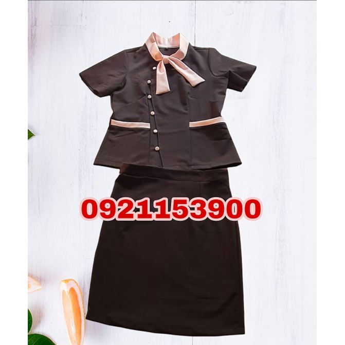 Đồng phục spa, lễ tân màu đen
