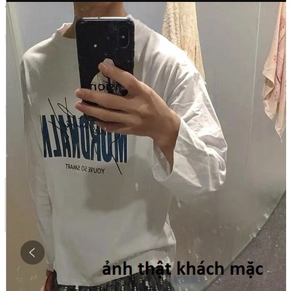 [Mã 11FASHIONSALE1 giảm 10K đơn 50K] 【Keroro】ÁO phông dài tay nam nữ dáng dộng in chữ trước ngực HOT ( kèm ảnh thật) | BigBuy360 - bigbuy360.vn