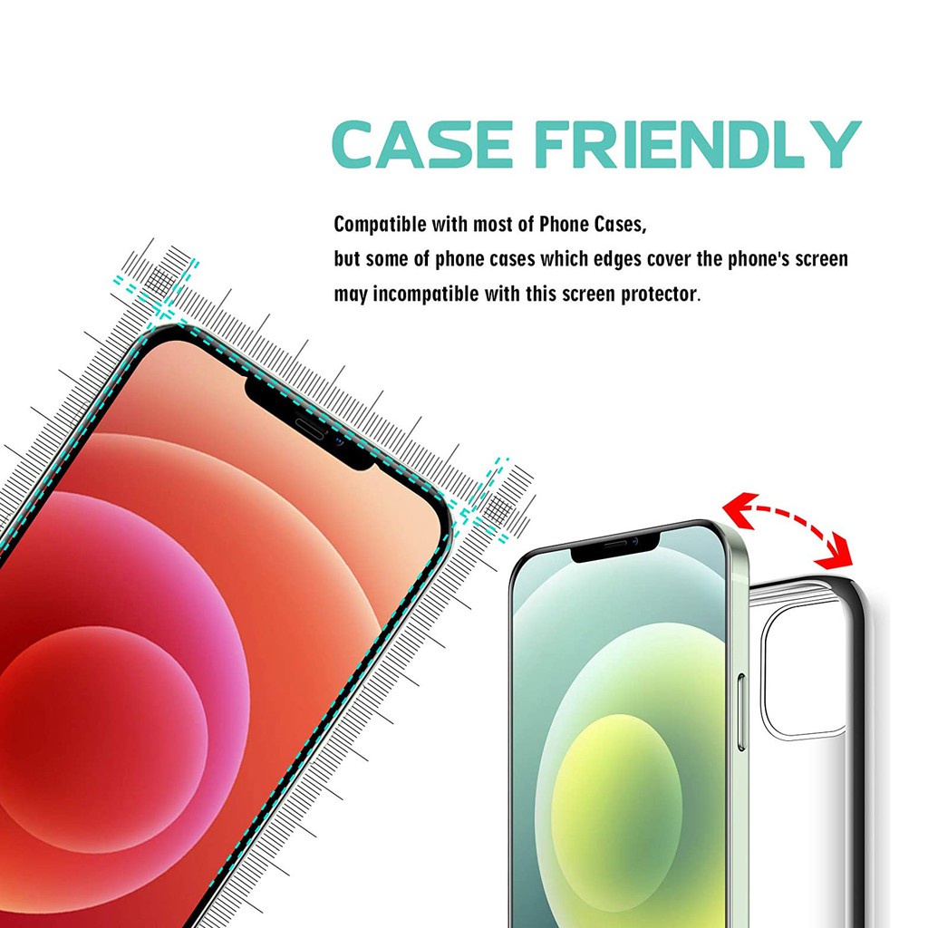 Kính Cường Lực Cho iPhone 12 Pro Max / 12 Pro / 12 Mini 11 Pro Max / 11 Pro / 11 6 / 7 / 8 plus / X / XS / XR / XS Max Toàn Bộ Keo Dán