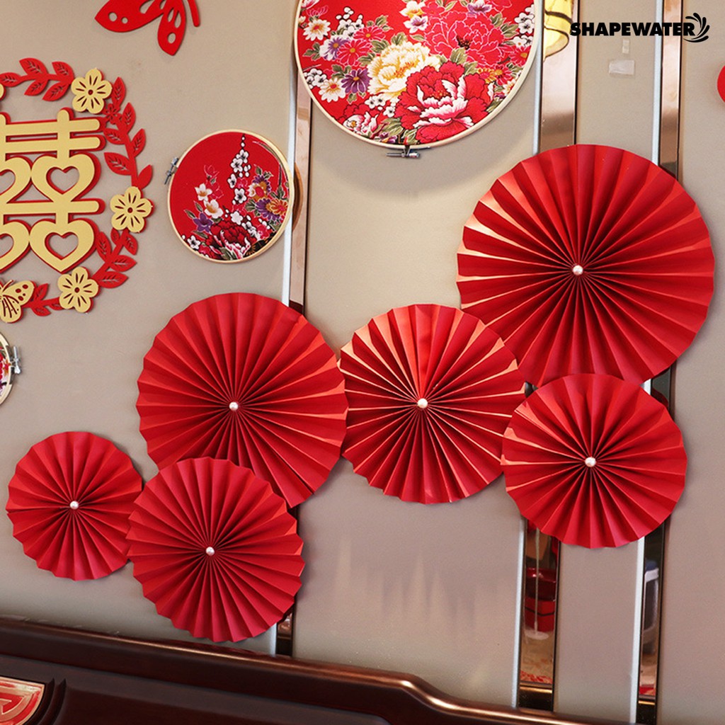 Quạt giấy treo tường phong cách Trung Hoa độc đáo trang trí nhà cửa/ tiệc cưới
