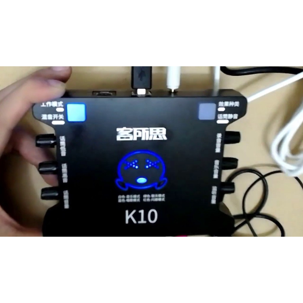 Sound Card Thu Âm Livestream karaoke XOX K10 tặng dây lấy nhạc