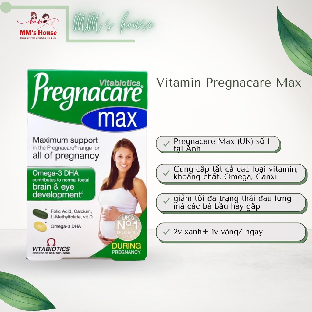 Vitamin tổng hợp Bà Bầu Pregnacare Max hàng UK 84v
