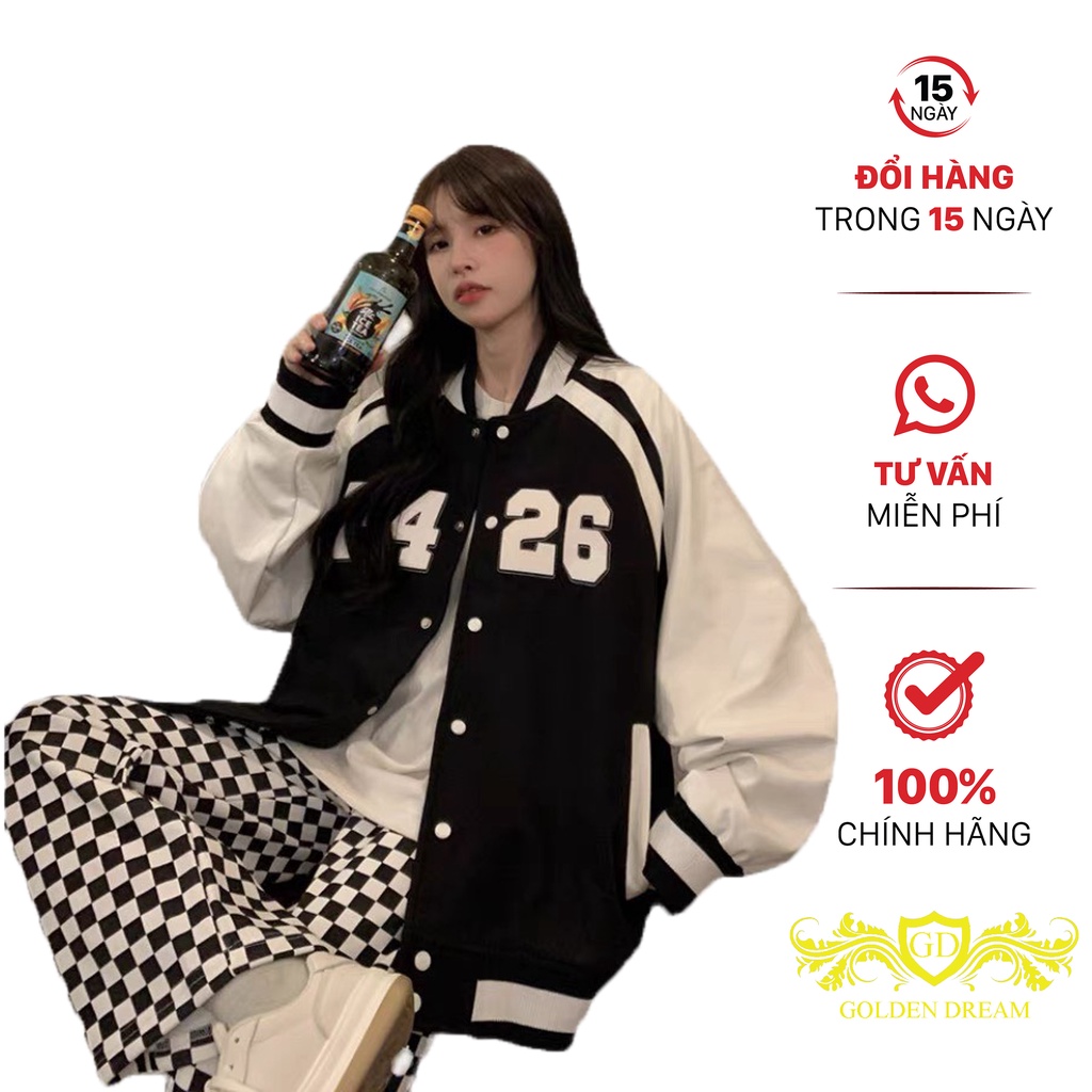 Aó Khoác Da Lộn Nữ Kiểu Dáng BomBer Thêu F426 Cực Chất Phong Cách Trẻ Thời Trang GOLDEN DREAM