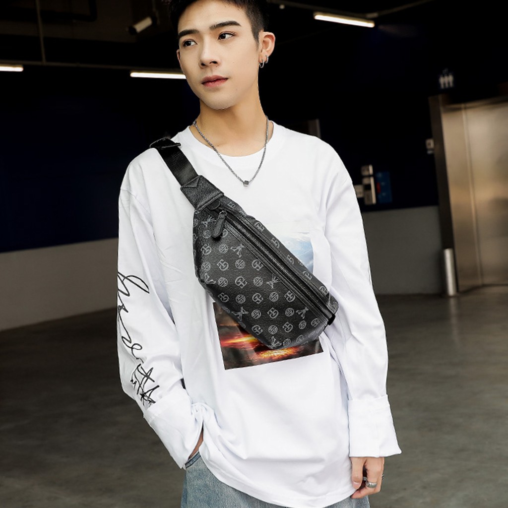 { SIÊU HOT } Túi Đeo Chéo Nam Da PU Thời Trang Style 084 Đa Phong Cách Ngang Hông / Bụng/ Trước Ngực Mẫu Mới Nhất | BigBuy360 - bigbuy360.vn