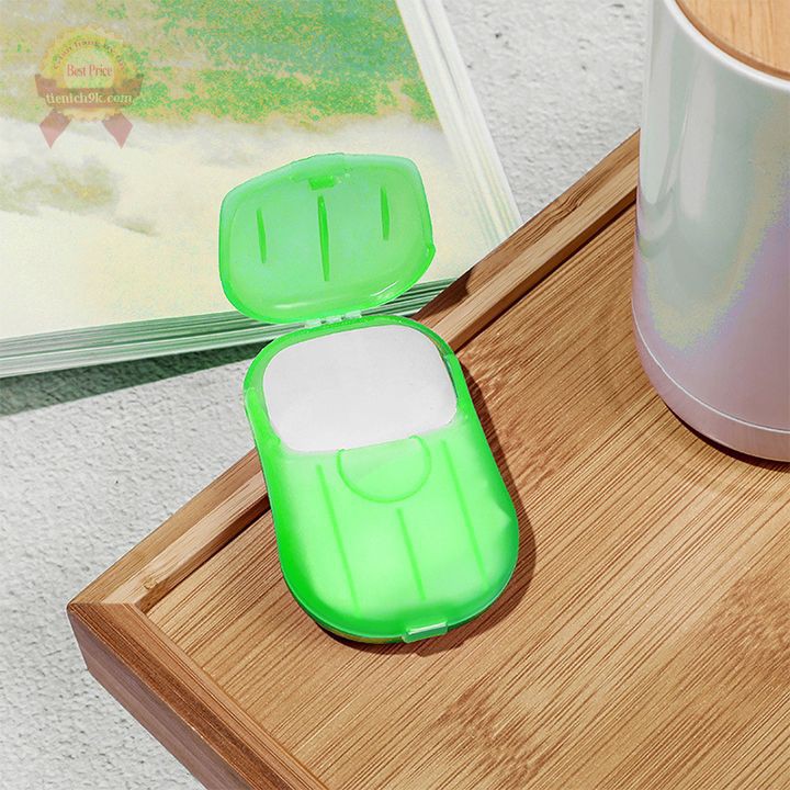 Hộp 20 miếng Xà phòng giấy mini bỏ túi tiện lợi rửa tay một lần HandSoap Nhật đi chơi du lịch diệt khuẩn | BigBuy360 - bigbuy360.vn