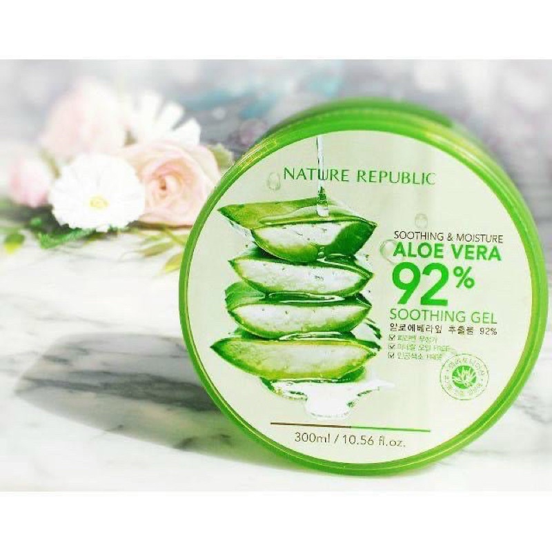 Gel dưỡng chiết xuất lô hội Nature Republic Soothing & Moisture Aloe Vera 92% 300ml