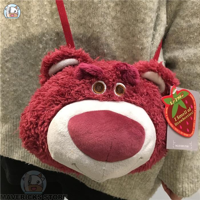 Túi Đeo Vai Kiểu Hoạt Hình Gấu Dâu Tây Nhồi Bông Dễ Thương