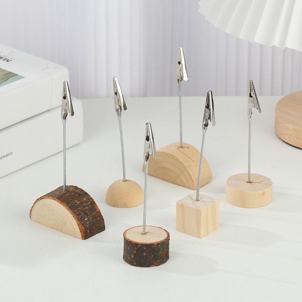 1 Kẹp Thẻ Giấy Ghi Chú Hình Vuông DIY Để Bàn Trang Trí