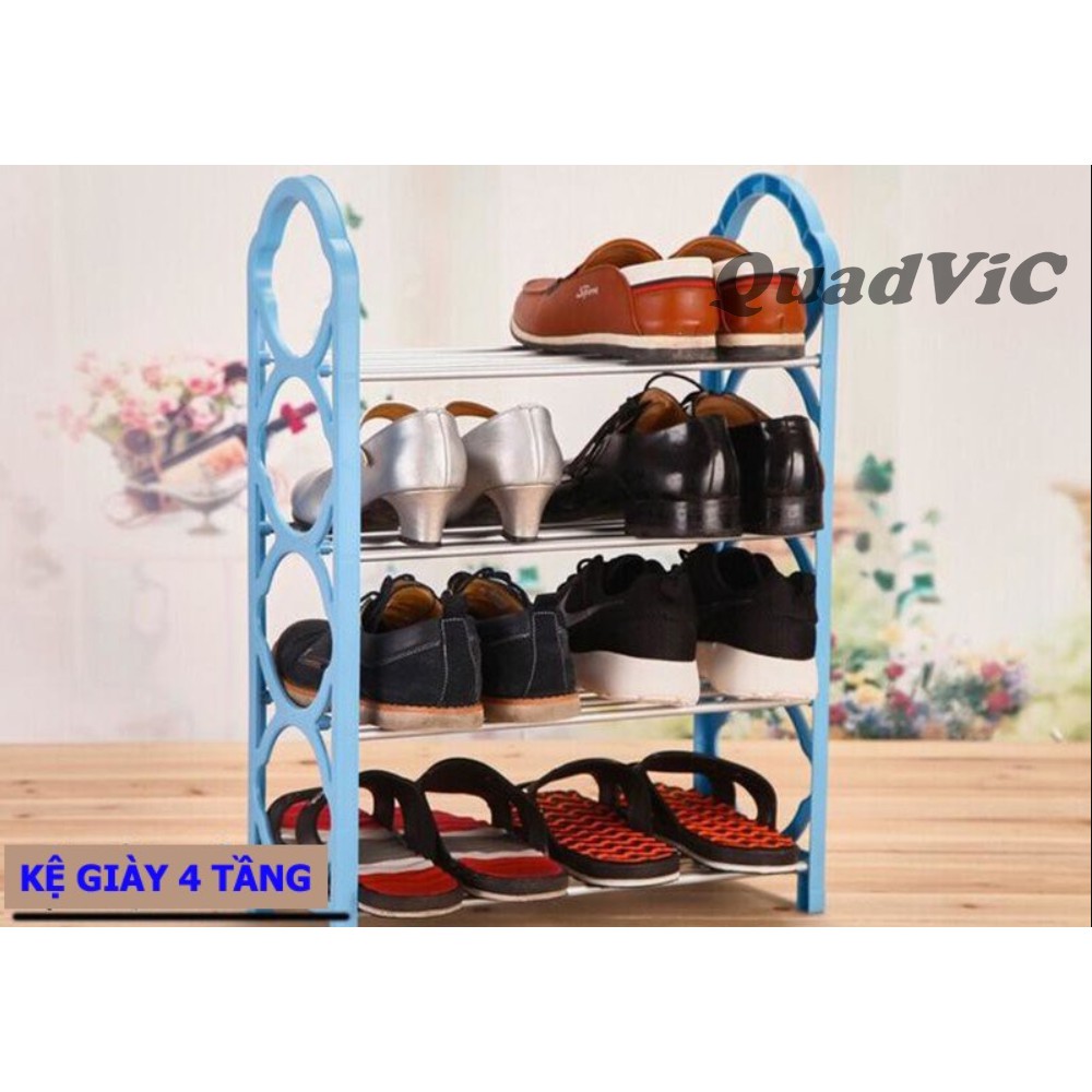 Kệ để giầy dép 4 tầng đa năng inox tiện lợi QUADVIC.COM N00130