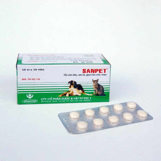 Tẩy dun san cho meo 1v