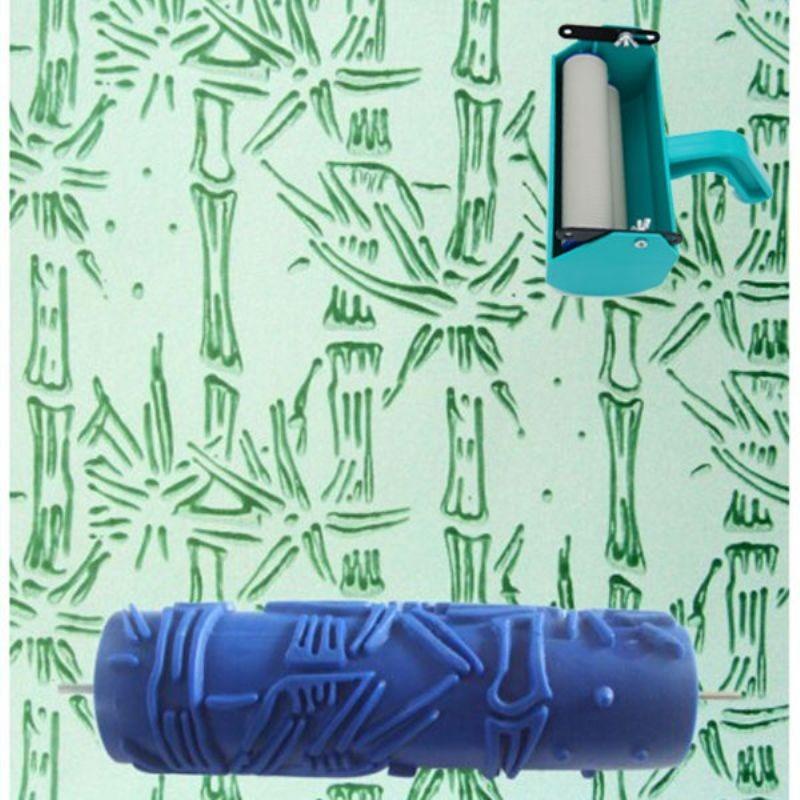 Bán nóng 7 inch in con lăn công cụ sơn tường hình nền lỏng in con lăn vật liệu hộp sơn tạo tác Hoa văn châu Âu