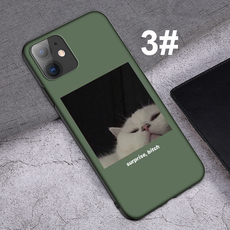 iPhone XR X Xs Max 7 8 6s 6 Plus 7+ 8+ 5 5s SE 2020 Casing Soft Case 25SF cute cat aesthetic mobile phone case