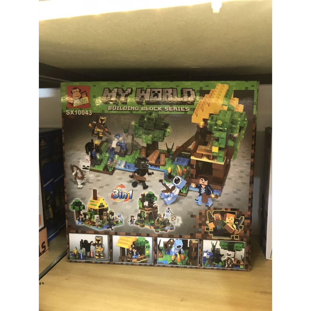 Đồ chơi lego xếp hình Minecraft My World 3in1