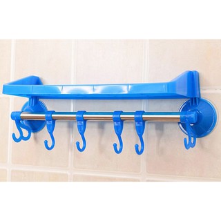 [THANH LÝ hàng lỗi] Kệ nhà tắm, nhà bếp gắn móc treo hít chân không - TL12