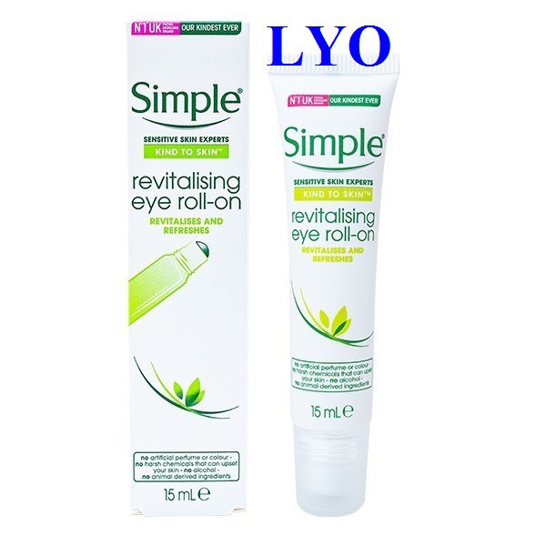 Lăn Dưỡng Mắt Simple Revitalising Eye Roll On 15ml.