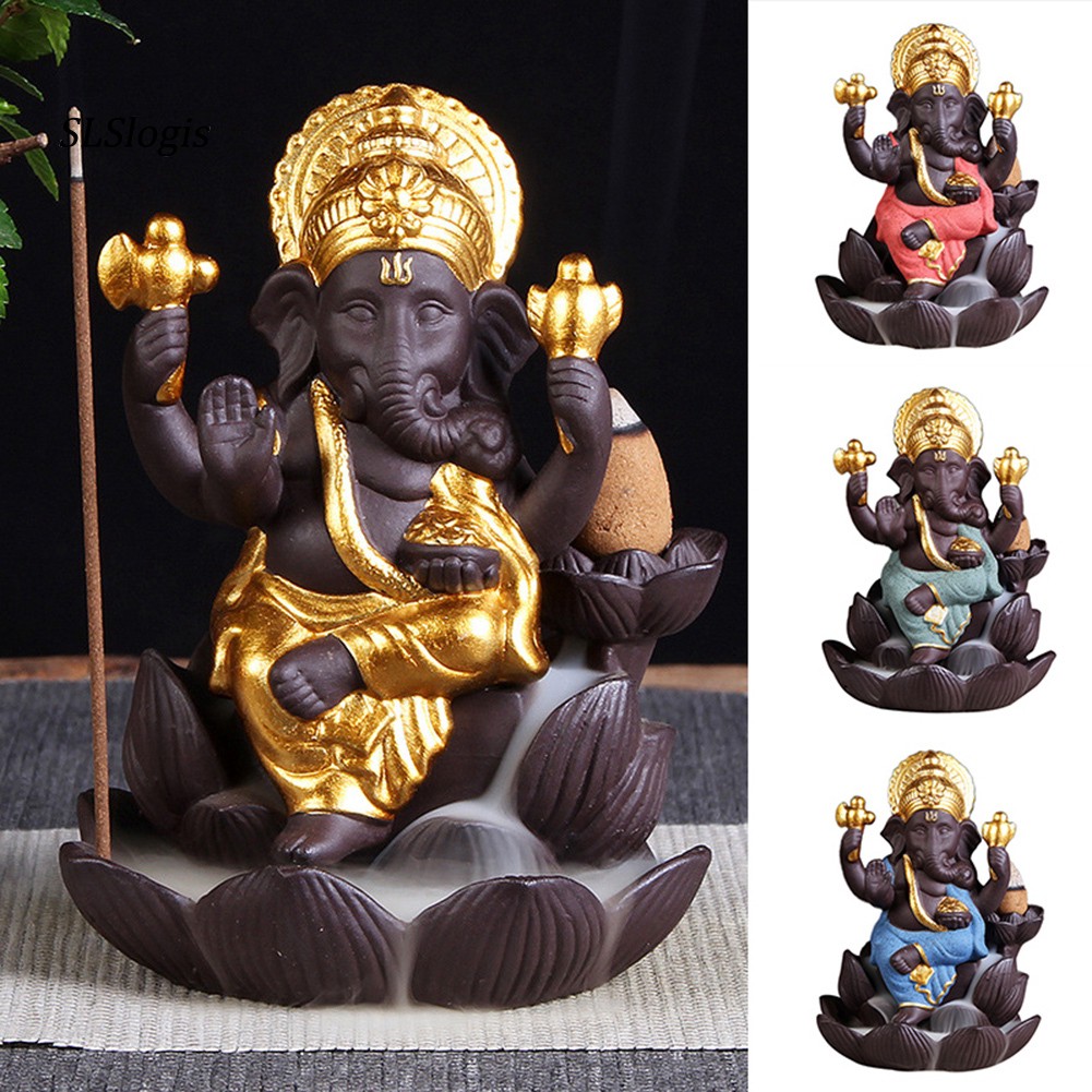 Giá Đỡ Trầm Hương Thiết Kế Hình Chú Voi Thần Thoại Ganesha Ấn Độ Độc Đáo