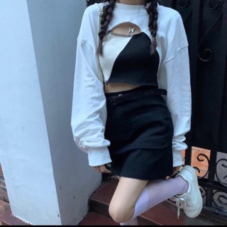 Set áo crotop kèm ba lỗ secxy