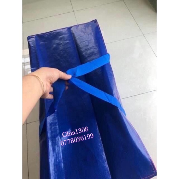 Túi bạt có dây kéo đựng đồ đựng quần áo màu xanh cam nhiều size siêu bền siêu rẻ( sỉ ib)
