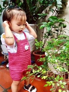 Set len móc yếm cho bé