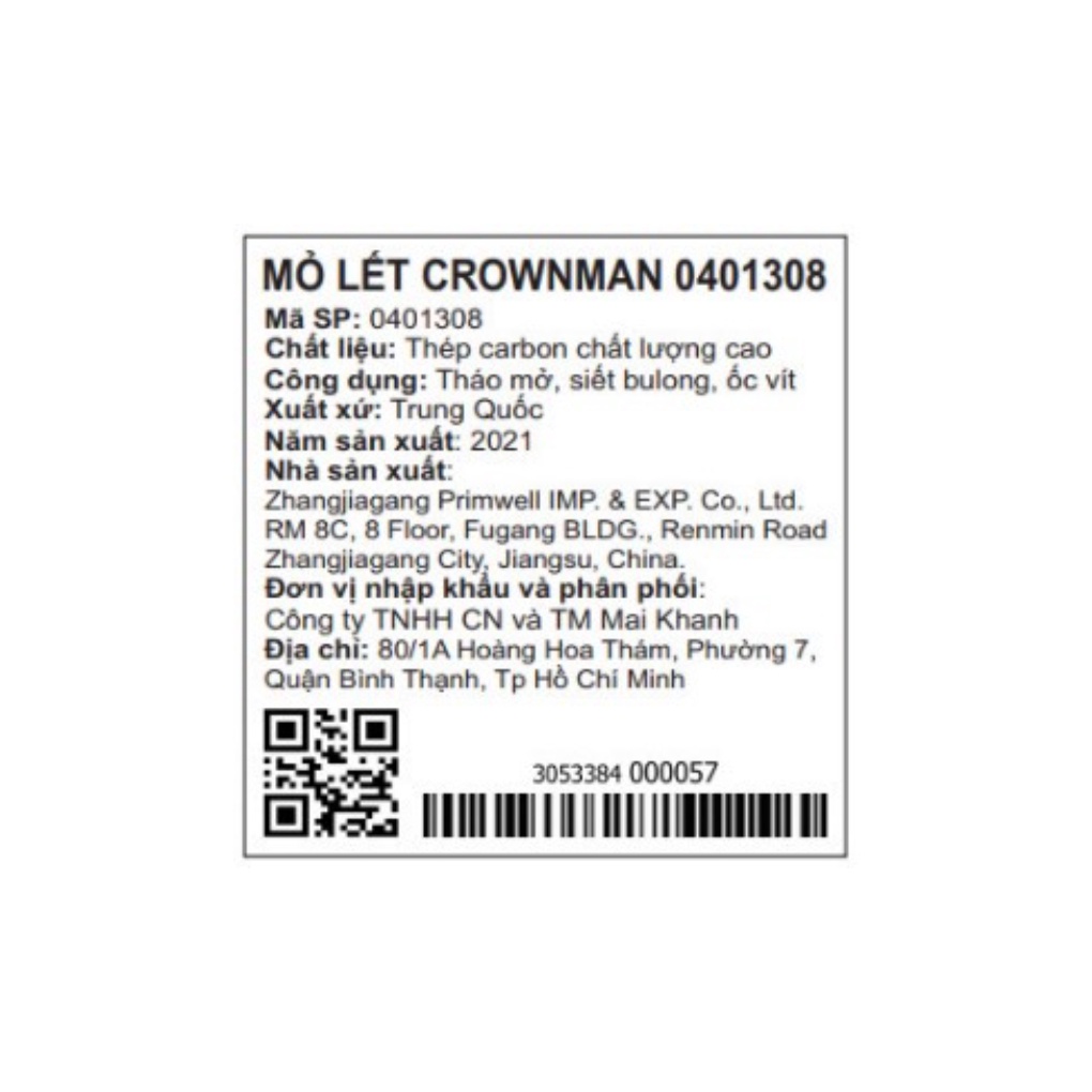 Mỏ lết Crownman 20cm 0401308