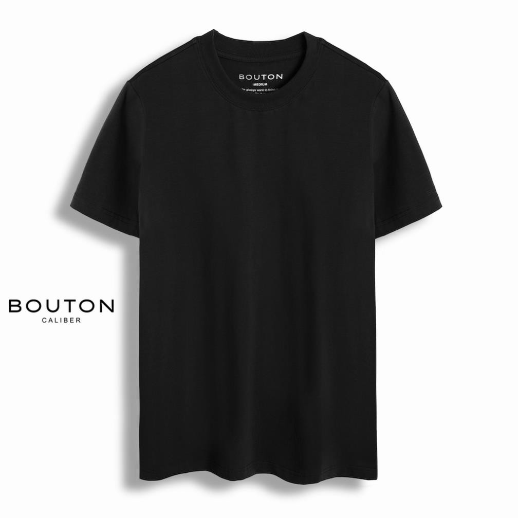 Áo Thun Nam, Áo Phông Nam Cổ Tròn BOUTON in Logo, Vải Cotton Co Giãn, Form Slim Fit ATEC0001 160STORE 2021