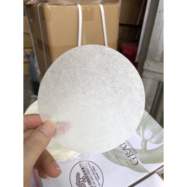 Tập 500 tờ giấy nến chống dính hình tròn đk 12cm