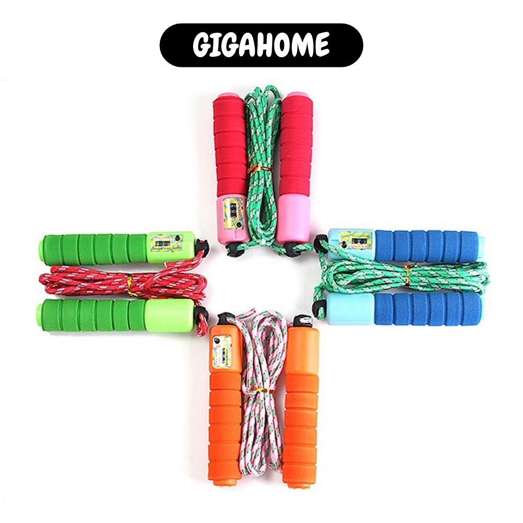 Dây Nhảy Thể Dục Giảm Cân GIGAHOME Tự Động Đếm Số Vòng, Tay Cầm Chống Trượt 3195