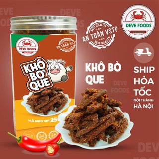 Khô Bò Que 300g DeVe Food, đồ ăn vặt Hà Nội, vừa ngon vừa rẻ
