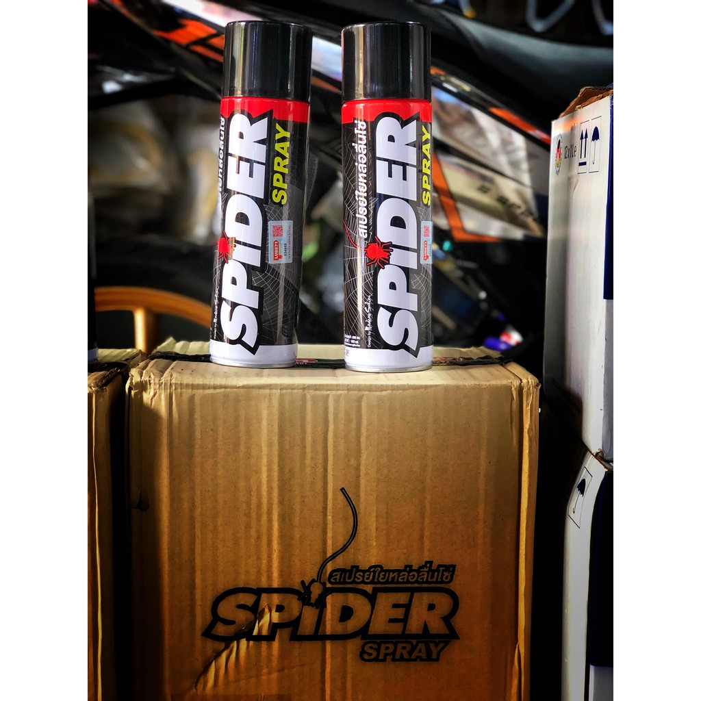 SPIDER-Bôi Trơn,Dưỡng Sên ( Xích )Cao Cấp Dạng Tơ Nhện,Chai Lớn 600ml-Chống văng tuyệt đối_Lê Lĩnh Vlog
