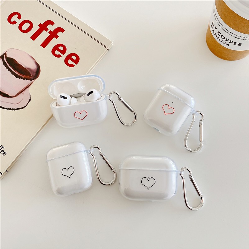 Vỏ hộp tai nghe không dây hình trái tim đơn giản cho AirPods Pro AirPods 1/2 | BigBuy360 - bigbuy360.vn