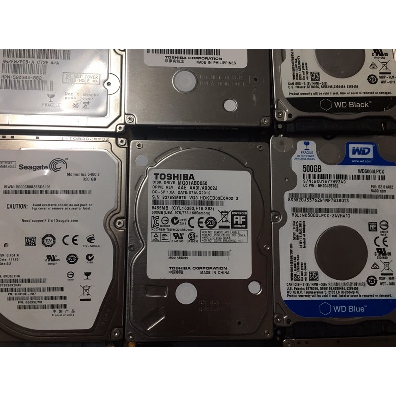 Ổ Cứng HDD laptop : 500GB, 320GB, 250GB, 160GB, 80GB