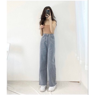 Quần jeans suông trơn