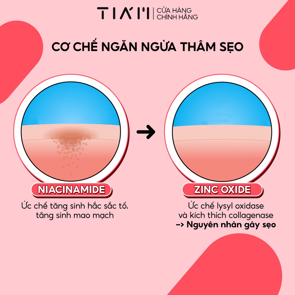 Kem Chấm Mụn 3 Tác Động Giảm Mụn, Mờ Thâm, Liền Sẹo 10% Niacinamide + 7% Zinc Oxide Tia'm AC Fighting Cream 30ml