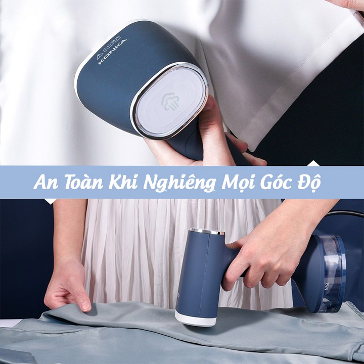 Bàn ủi hơi nước KONKA công suất 120W cao cấp, bàn ủi hơi nước cầm tay dung tích 140ml cho gia đình