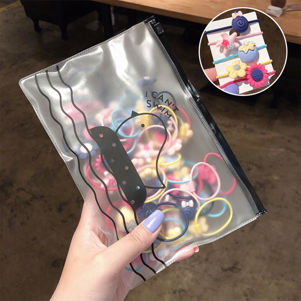 Túi 20 Dây Buộc Tóc Đính Hoa Đáng Yêu Cho Nữ