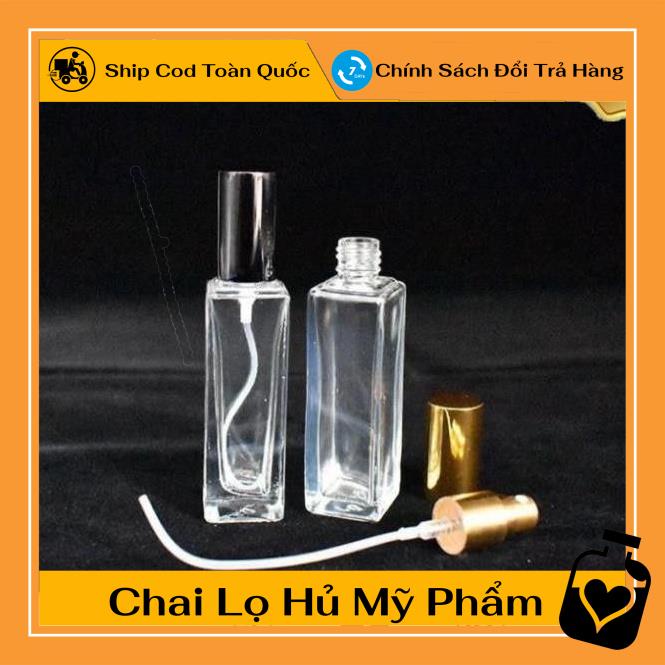 Lọ Chiết Nước Hoa ❤ Chai lọ chiết nước hoa 20ml vuông đựng dầu thơm, phụ kiện du lịch