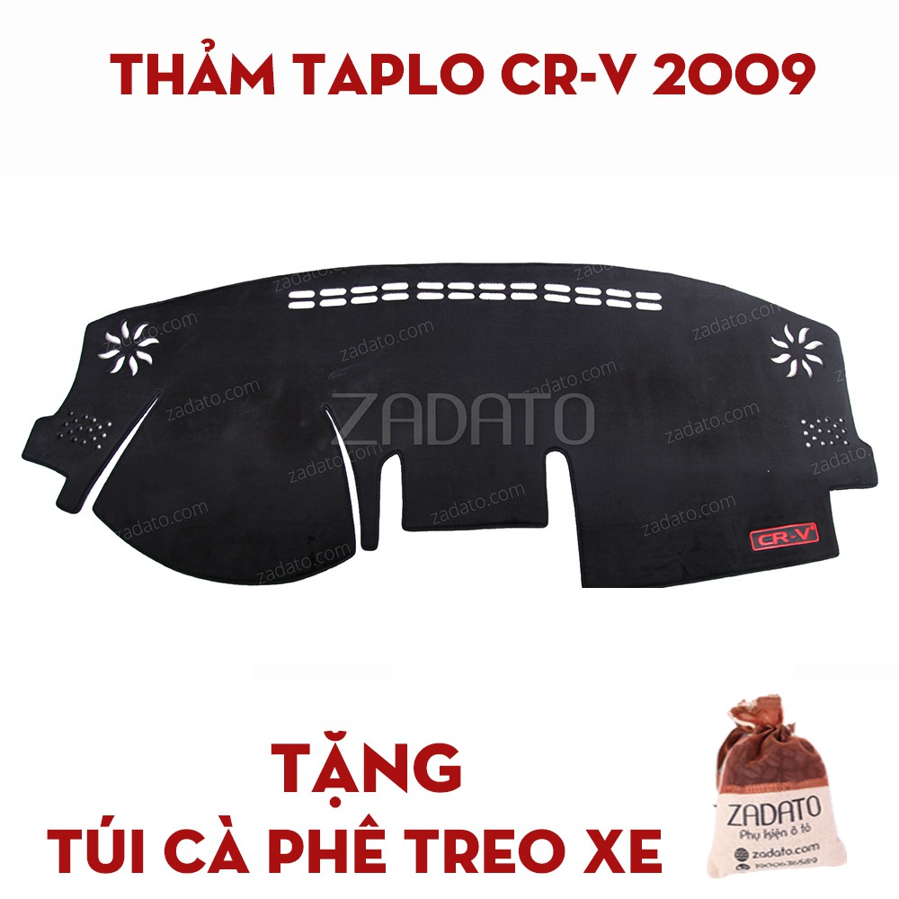 Thảm Taplo Honda CR V - Thảm Chống Nóng Taplo Lông Cừu - TẶNG: Túi Cafe Treo Xe