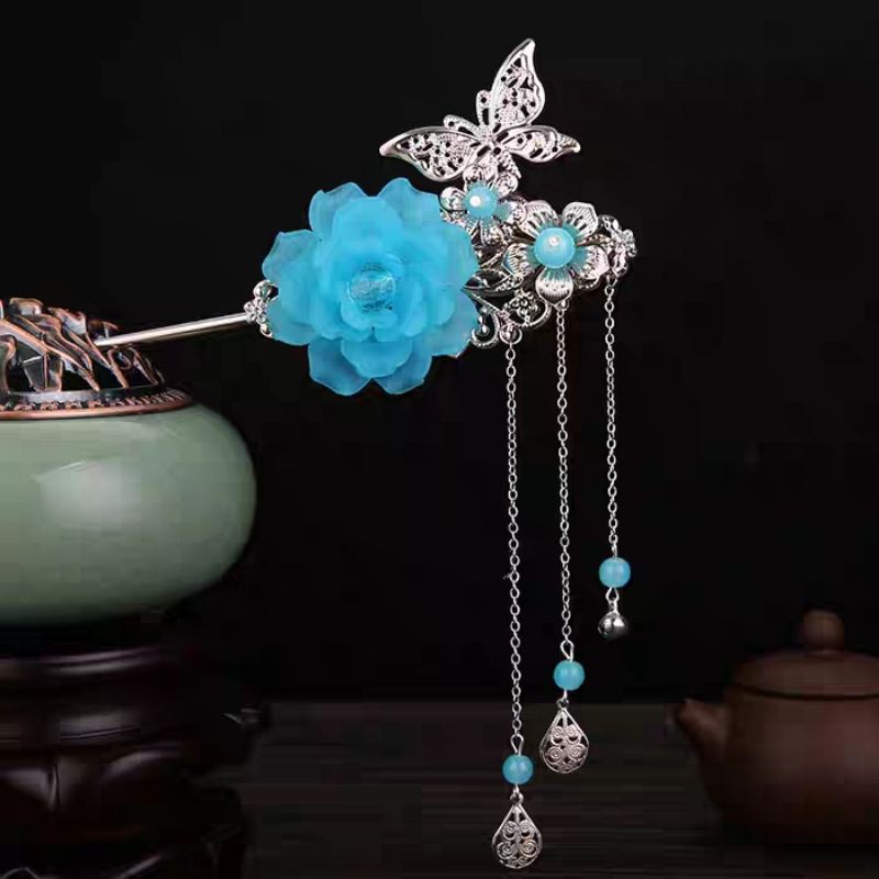 Trâm cài tóc mẫu đơn hoa bông to