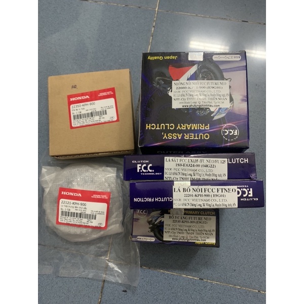 Combo nồi Fu neo / Fu 2 / Wave 125/ Fu 125 / Fu X nhông hú nồi sau Zin FCC + Honda