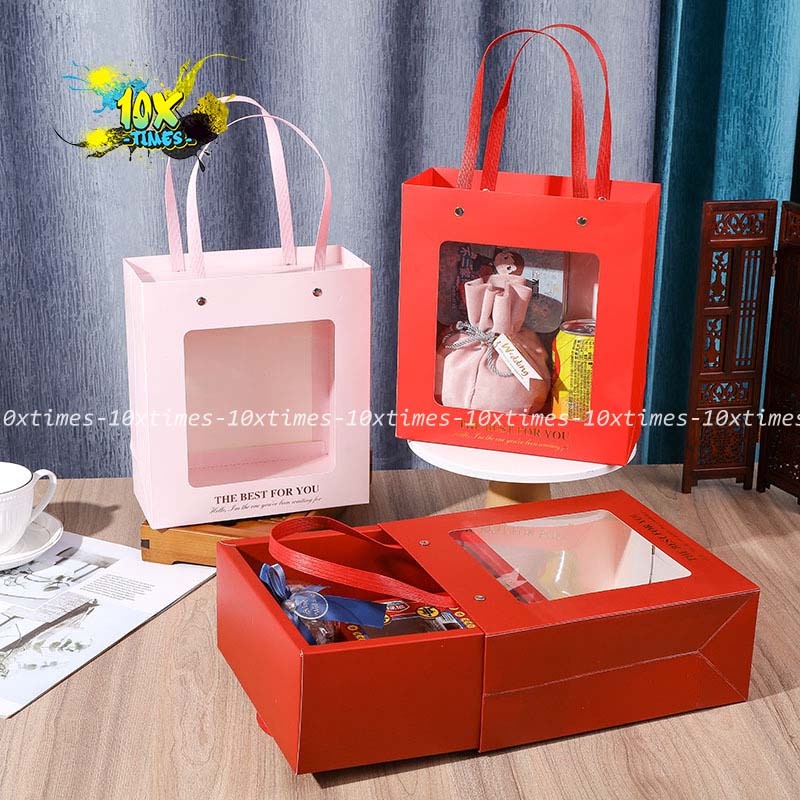 (18cm) Set túi hộp mặt trong đựng quà tặng sang trọng tặng sinh nhật bạn gái bạn trai đối tác, valentine, ngày lễ