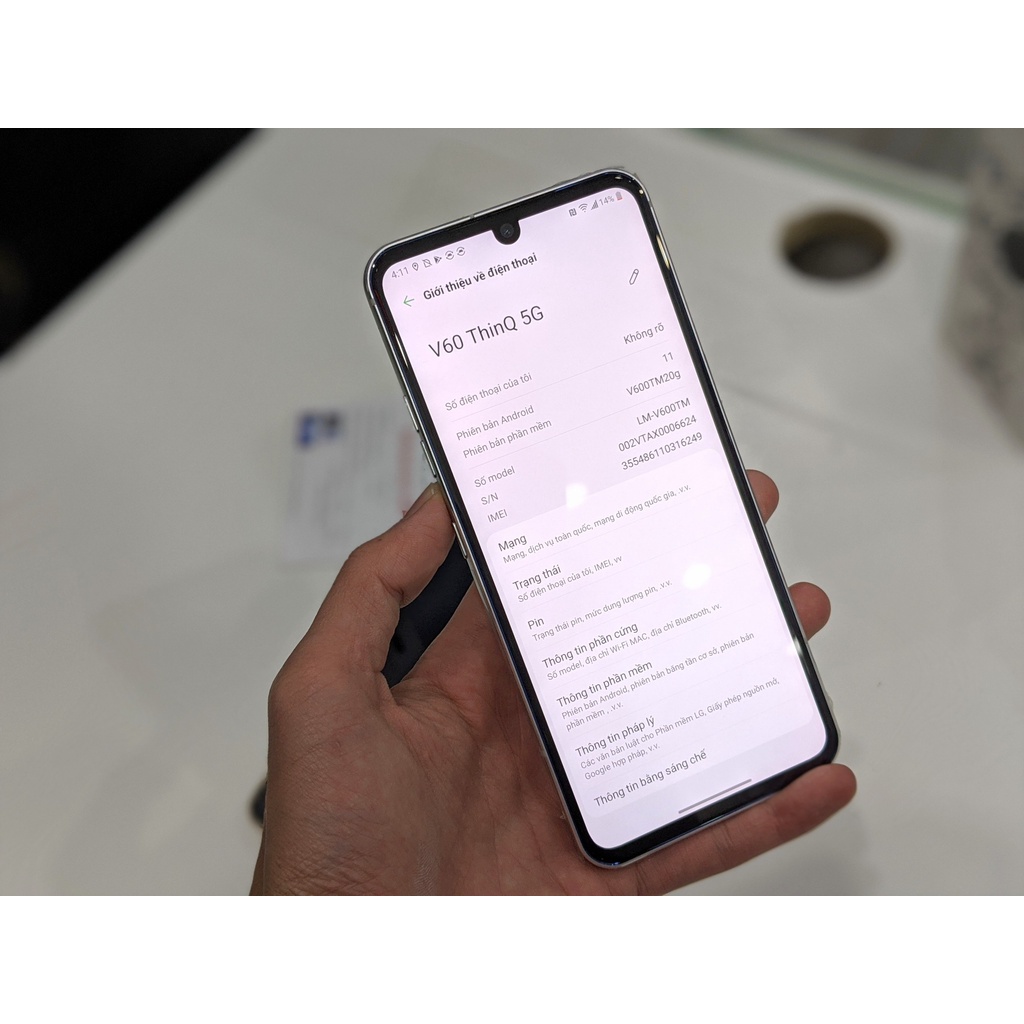 Điện Thoại LG V60 ThinQ 5G Máy chất, MỸ FULL TIẾNG VIỆT 8/128GB Snapdragon 865  || kèm sạc Zin LG  tại PlayMobile