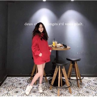 Áo hoodie nỉ lông đỏ tím tí ngoan tingoan