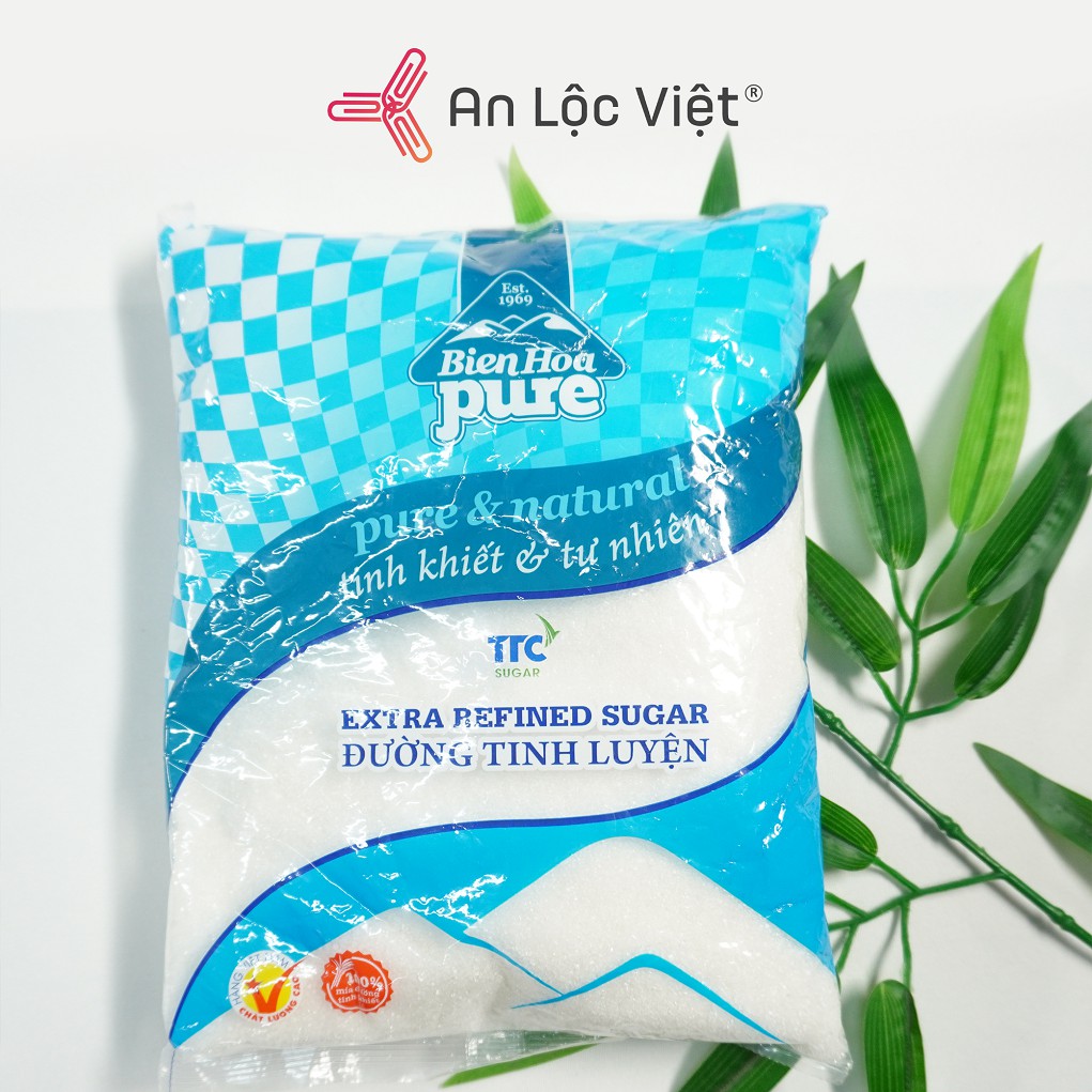 Đường Biên Hòa loại 1 (bịch 1kg) - Đường làm bánh Biên Hòa Pro Thượng hạng cho các Đầu bếp làm bánh chuyên nghiệp