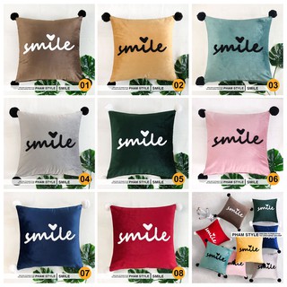 Vỏ Gối Sofa Trang Trí SMILE (45cmx45cm)