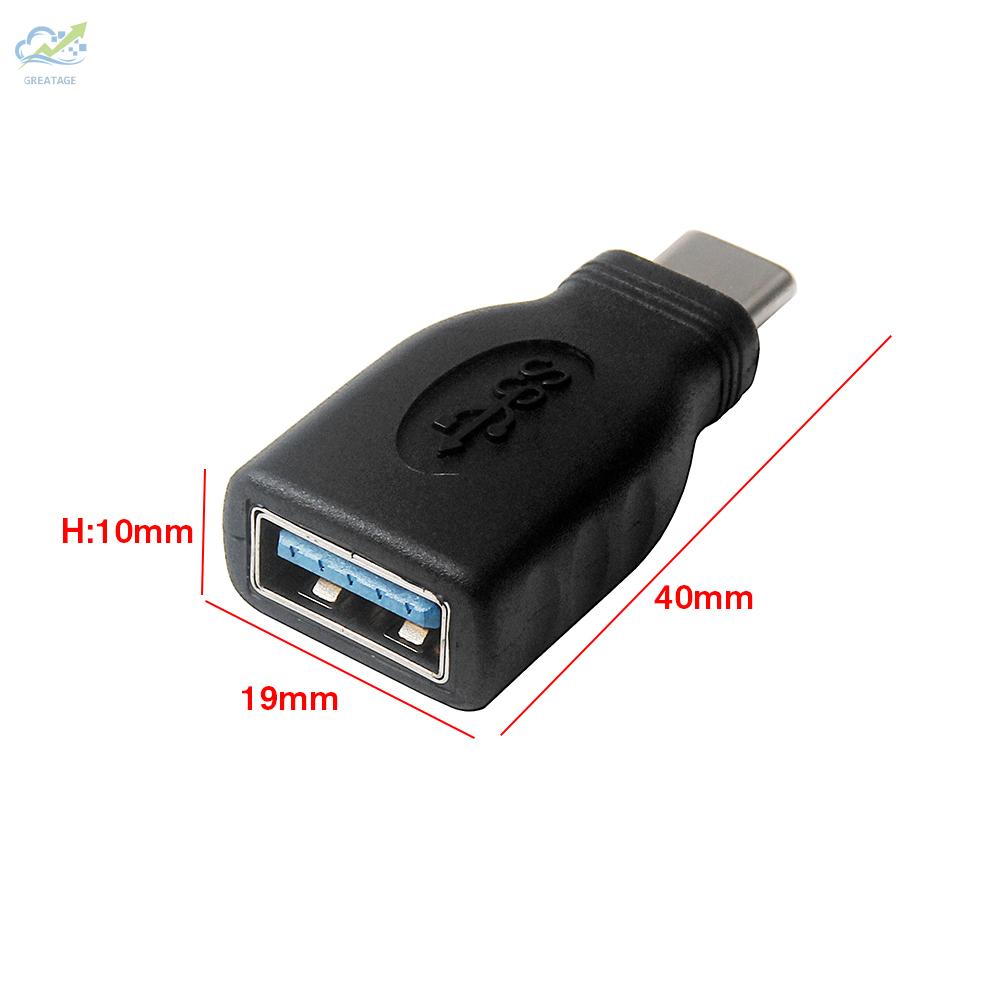 g☼Type-C OTG Adapter USB3.1 Type-C Male to USB3.0 Female Converter Cable Adapter Replacement for Smart Phone Macbook